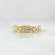 Anillo Cruces Multiples 2.25gr / T6 / Circones Blancos Oro Amarillo 18K ©