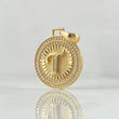 Dije Medalla Letra T 4.5g / 1 1/4 in Oro Amarillo 18K