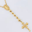 Rosary Virgin Guadalupe Christ Cross Ornamented 17.7gr / 23 1/2 in / 6mm-5mm Yellow Gold 18K *