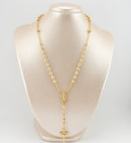 Rosary Virgin Guadalupe Christ Cross Ornamented 17.7gr / 23 1/2 in / 6mm-5mm Yellow Gold 18K *