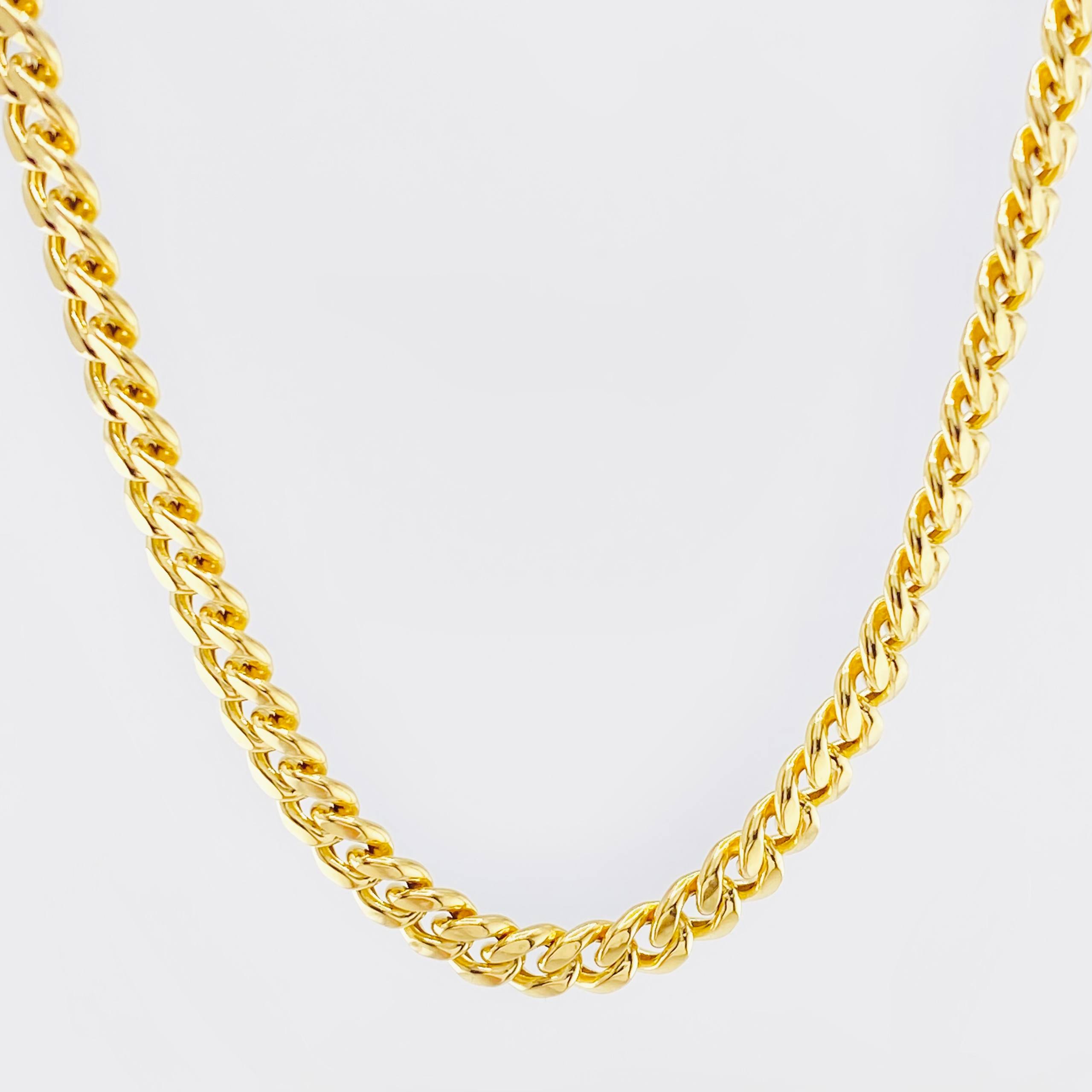 Cadena Cubana 12.15gr / 23 1/2 in / 6mm Oro Amarillo +1 18K *