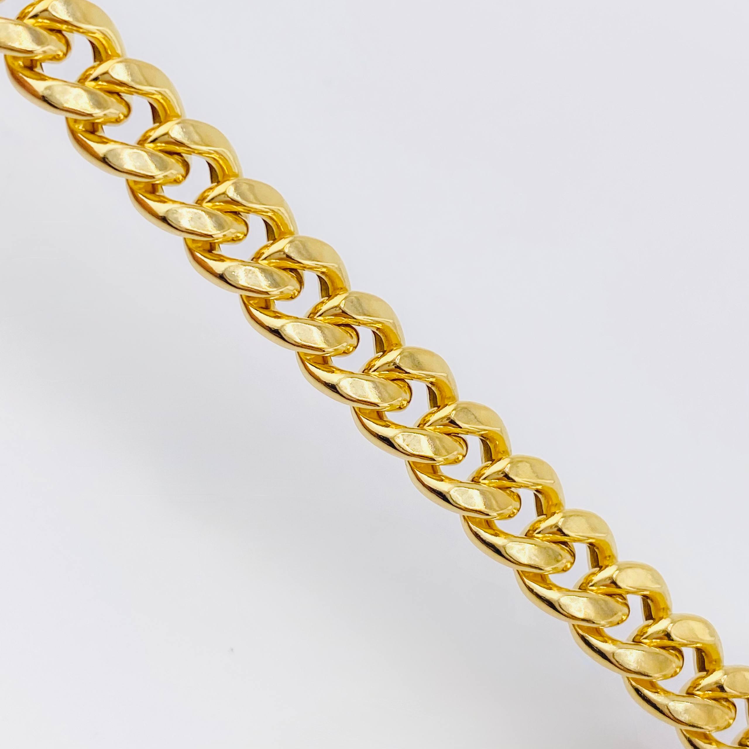 Cadena Cubana 12.15gr / 23 1/2 in / 6mm Oro Amarillo +1 18K *