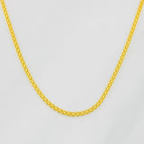 Cadena China 2.1g / 24 in / 0.87mm Oro Amarillo 18K