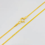 Cadena China 2.1g / 24 in / 0.87mm Oro Amarillo 18K