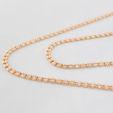 Ice Chain 8.05g / 24 in / 2.4mm Two-tone White and Rose Gold 18K