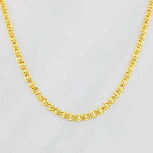 Flat Mariner Chain Volga 3.25g / 24 in / 2.8mm Yellow Gold 18K