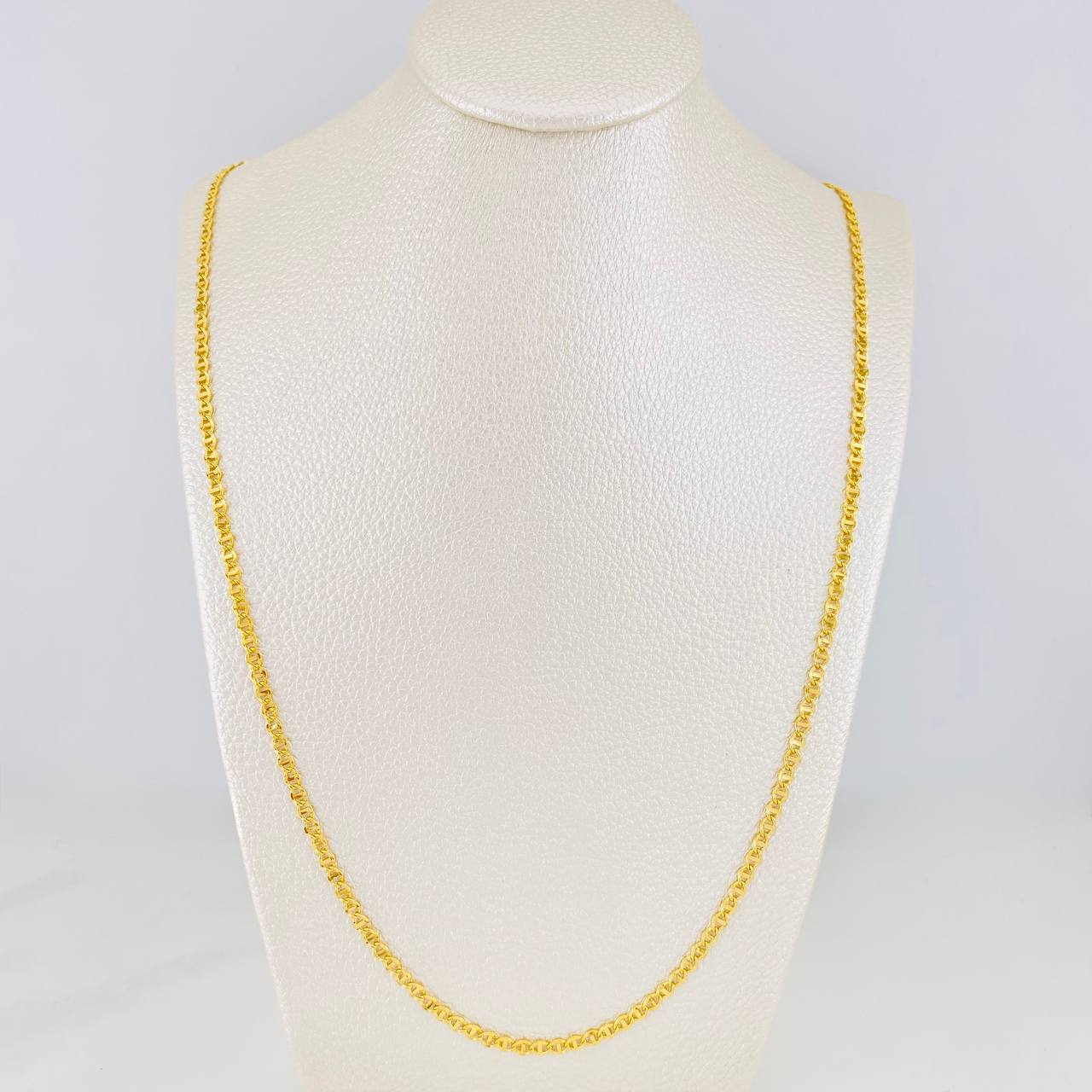 Flat Mariner Chain Volga 3.2g / 24 in / 2.75mm Yellow Gold 18K
