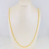 Flat Mariner Chain Volga 3.2g / 24 in / 2.75mm Yellow Gold 18K