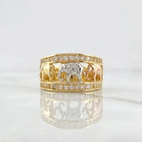 Anillo Tres Elefante 5.95g / T7 1/2 Tres Oros 18K
