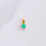Dije Redondo Esmeralda 5pts 0.15g / 1/4 in Oro Amarillo 18K
