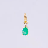 Pendant Emerald Drop 25pts 0.3g / 1/2 in 18K Yellow Gold