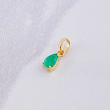 Pendant Emerald Drop 25pts 0.3g / 1/2 in 18K Yellow Gold