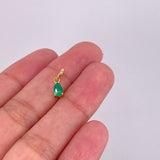 Pendant Emerald Drop 25pts 0.3g / 1/2 in 18K Yellow Gold