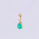 Pendant Emerald Drop 30pts 0.45g / 1/2 in 18K Yellow Gold
