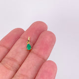 Pendant Emerald Drop 30pts 0.45g / 1/2 in 18K Yellow Gold