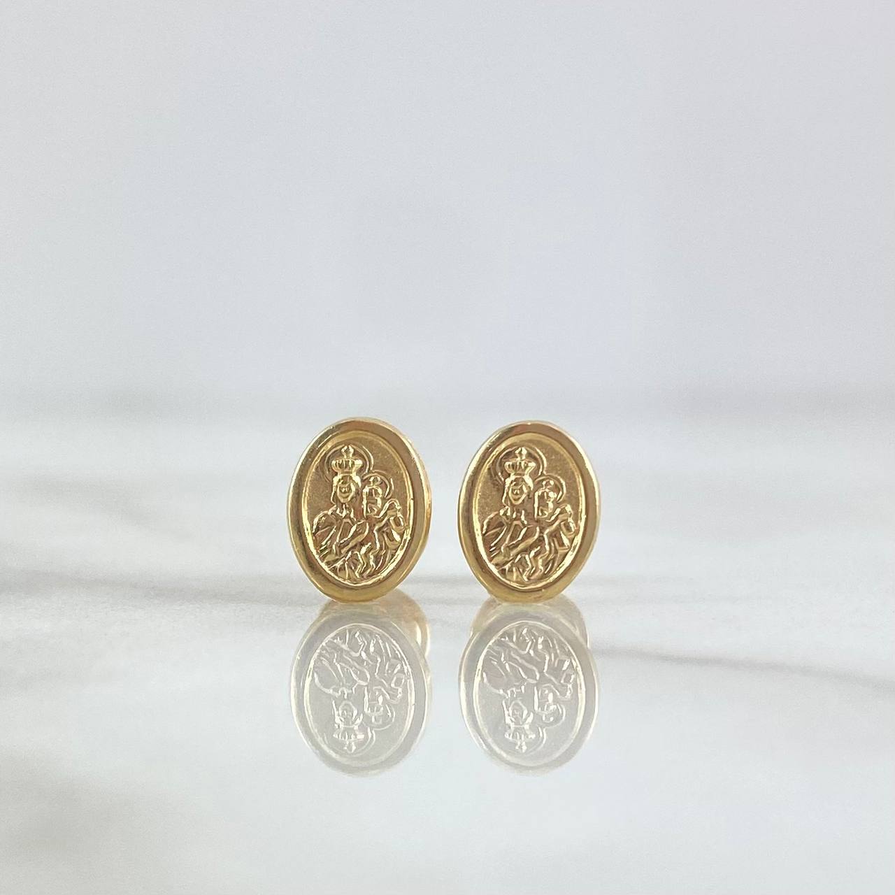 Stud Earrings Virgen Del Carmen 0.7gr / 0.8cm-Yellow Gold