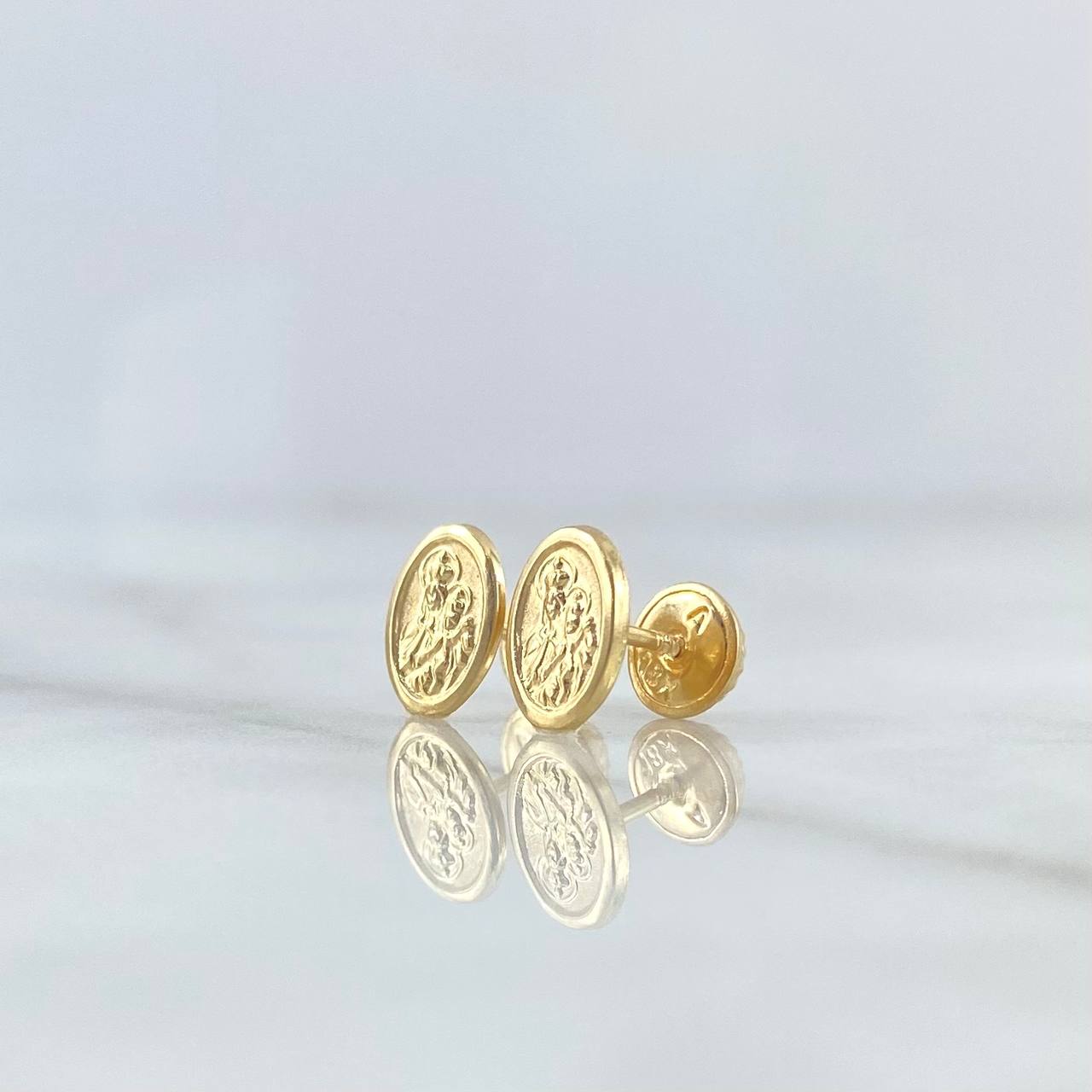 Stud Earrings Virgen Del Carmen 0.7gr / 0.8cm-Yellow Gold