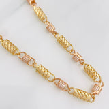 Rustic Mesh Chain 46.35g / 26 in / 5.72mm Two Yellow and Rose Gold 18K