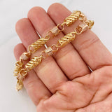 Rustic Mesh Chain 46.35g / 26 in / 5.72mm Two Yellow and Rose Gold 18K