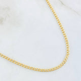 Cadena Cubana 2.25g / 50cm / 1.7mm Oro Amarillo 18K