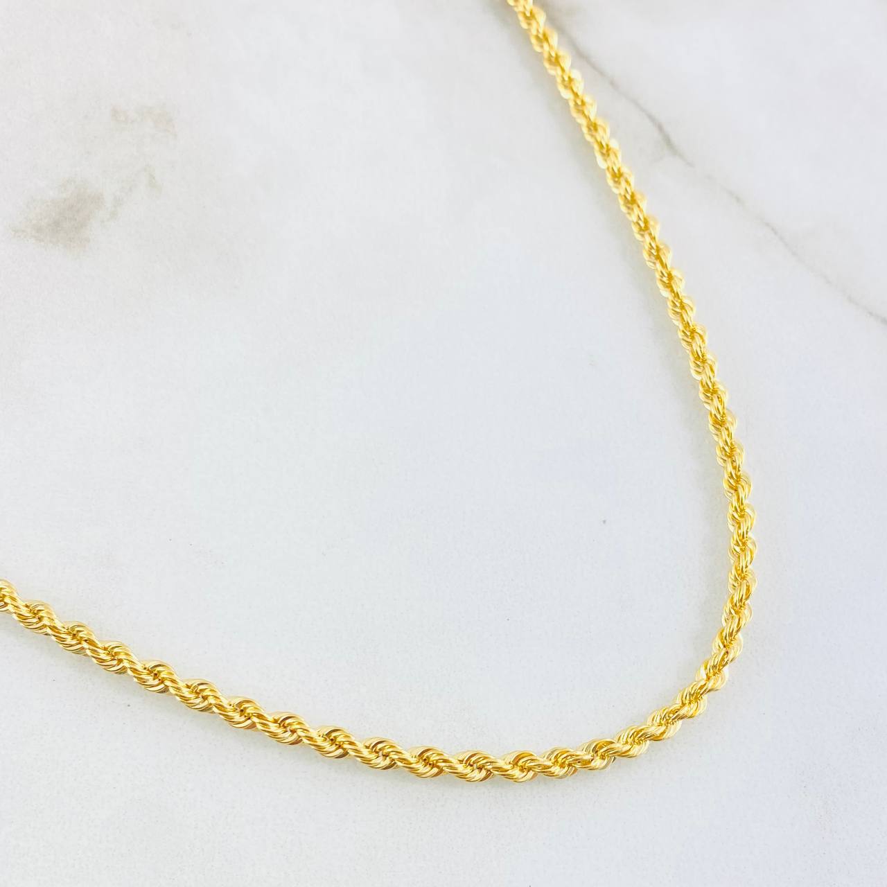 Cadena Lazo 3.4g / 60cm / 2.1mm Oro Amarillo 18K