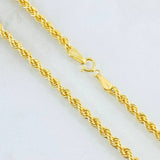 Cadena Lazo 3.4g / 60cm / 2.1mm Oro Amarillo 18K