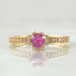 Crowned Solitaire Ring 1.9gr / Size 6 / 18K Gold *
