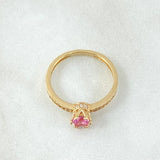 Crowned Solitaire Ring 1.9gr / Size 6 / 18K Gold *