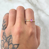 Crowned Solitaire Ring 1.9gr / Size 6 / 18K Gold *