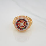 Anillo Ruleta Casino 10.55g / T10 3/4 Tres Oros 18K