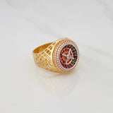 Anillo Ruleta Casino 10.55g / T10 3/4 Tres Oros 18K