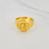 Anillo Sello Caballo 4.55g / T12 Oro Amarillo 18K