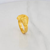 Anillo Sello Caballo 4.55g / T12 Oro Amarillo 18K