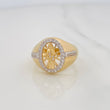 Anillo San Judas 7.1g / T10 1/4 Dos Oros Amarillo Blanco 18K