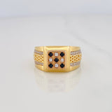 Anillo Sello Cuadro 7.6g / T10 3/4 Tres Oros 18K