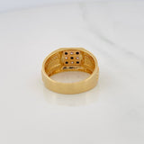 Anillo Sello Cuadro 7.6g / T10 3/4 Tres Oros 18K