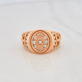 Anillo Ovalado 9g / T10 1/2 Oro Rosa 18K