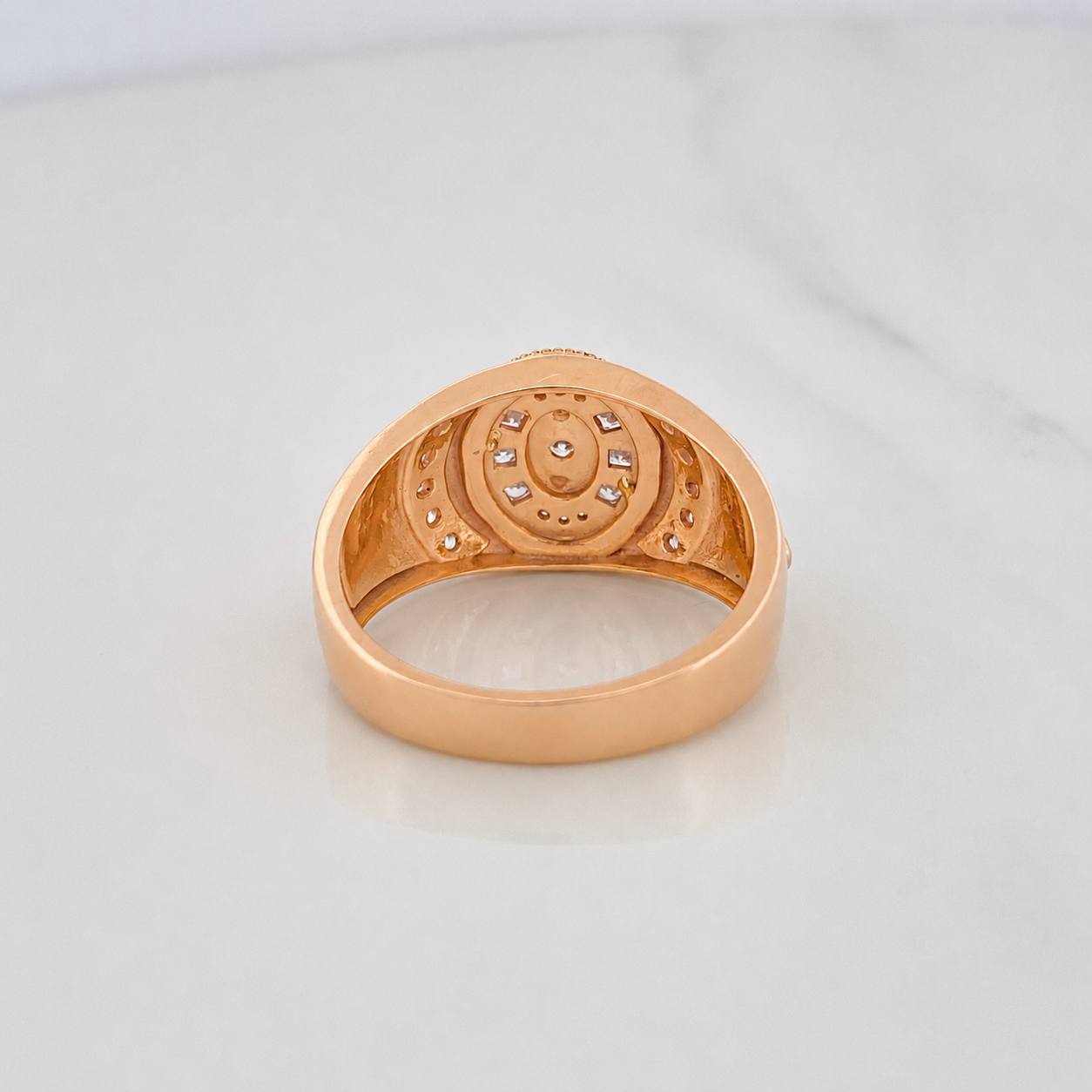 Anillo Ovalado 9g / T10 1/2 Oro Rosa 18K