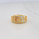 Anillo Sello Caballo 7.85g / T10 1/2 Oro Amarillo 18K