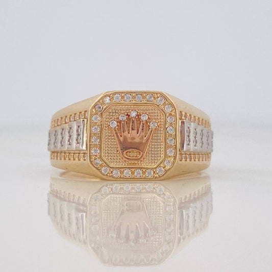 Anillo Corona 8.05g / T12 1/4 Tres Oros 18K