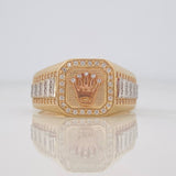 Anillo Corona 8.05g / T12 1/4 Tres Oros 18K