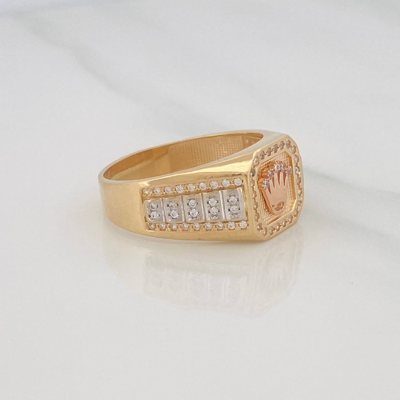 Anillo Corona 8.05g / T12 1/4 Tres Oros 18K
