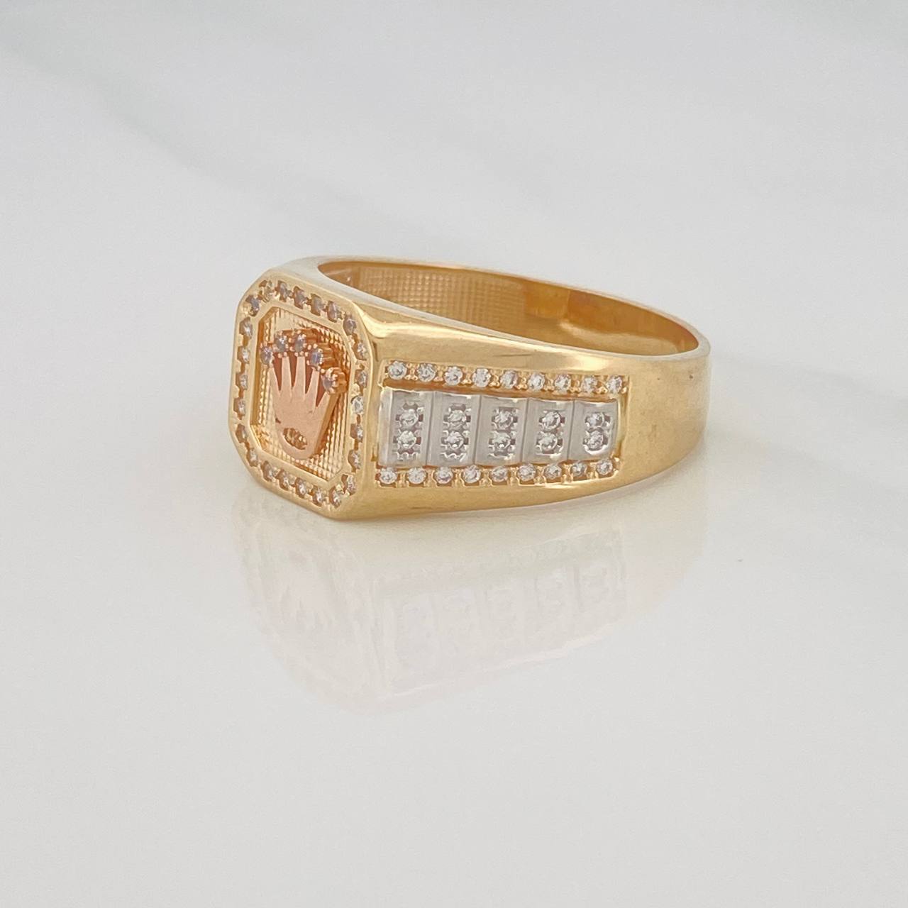 Anillo Corona 8.05g / T12 1/4 Tres Oros 18K