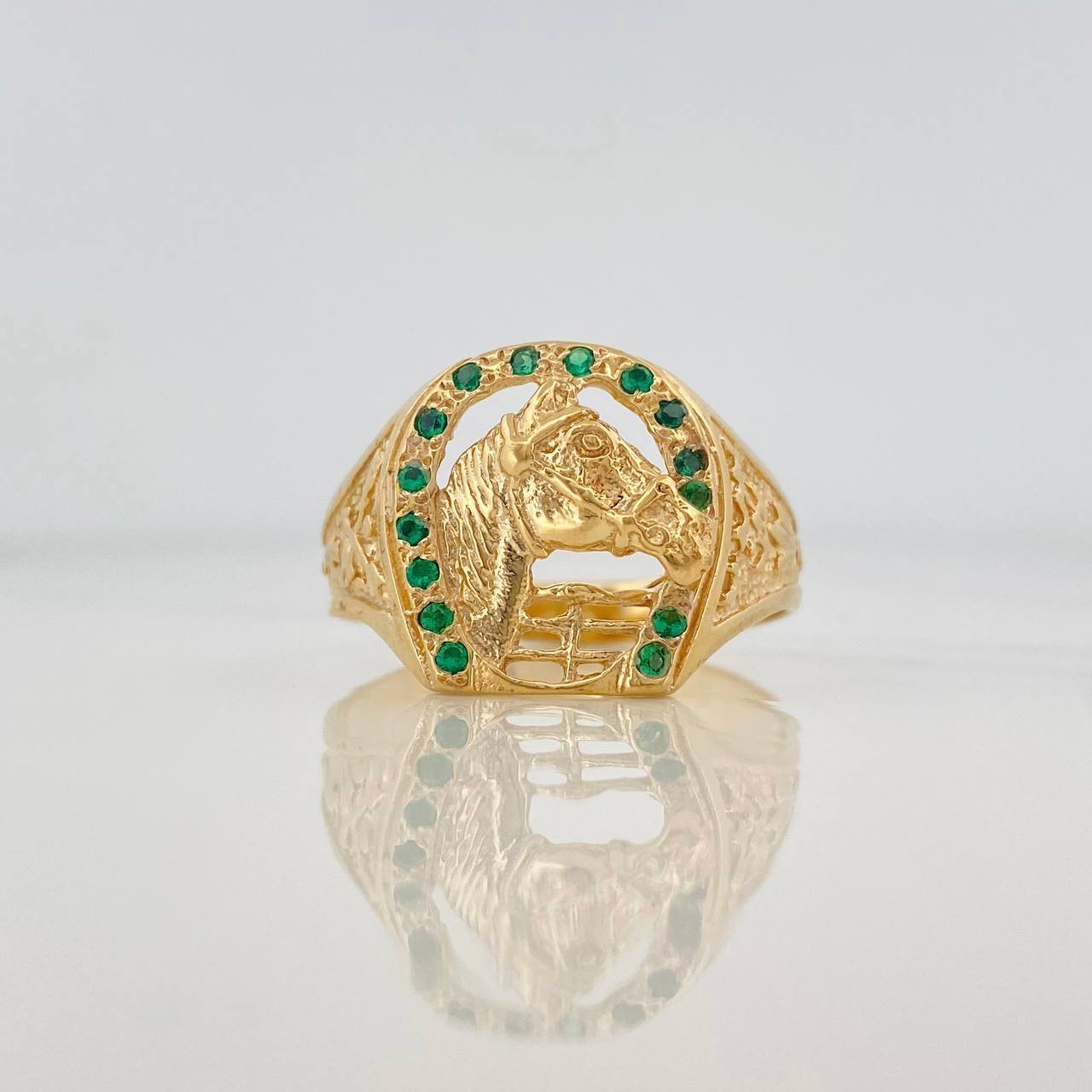 Anillo Herradura Caballo 7.45g / T14 1/4 Oro Amarillo 18K