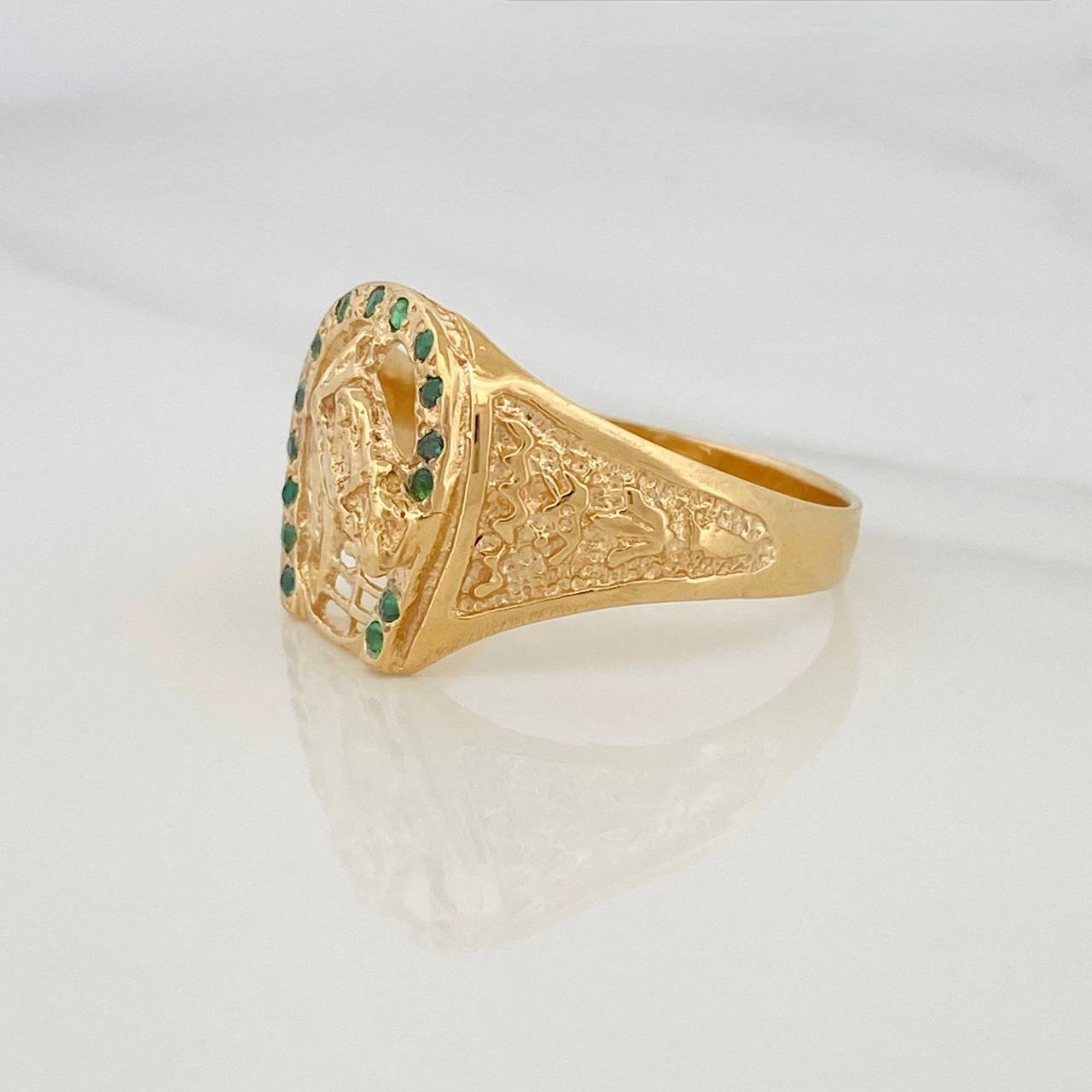 Anillo Herradura Caballo 7.45g / T14 1/4 Oro Amarillo 18K