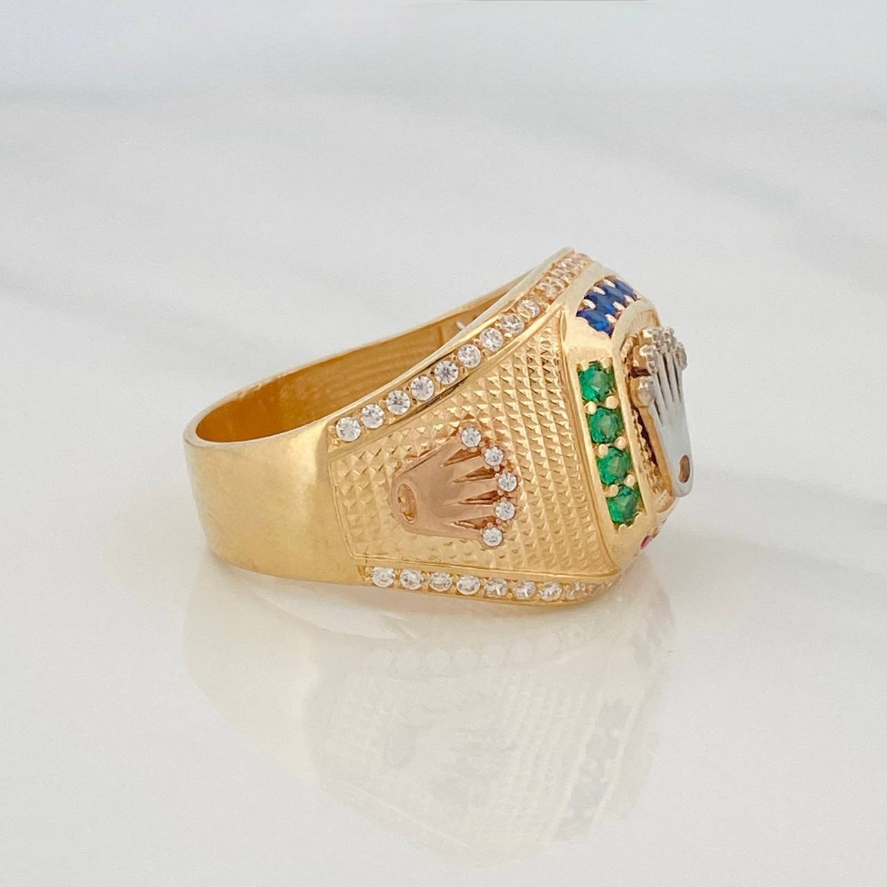 Anillo Corona 11g / T11 1/4 Tres Oros 18K