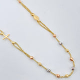 Cadena Tipo Denario 4.95gr / 17 in / Tres Oros 18K &