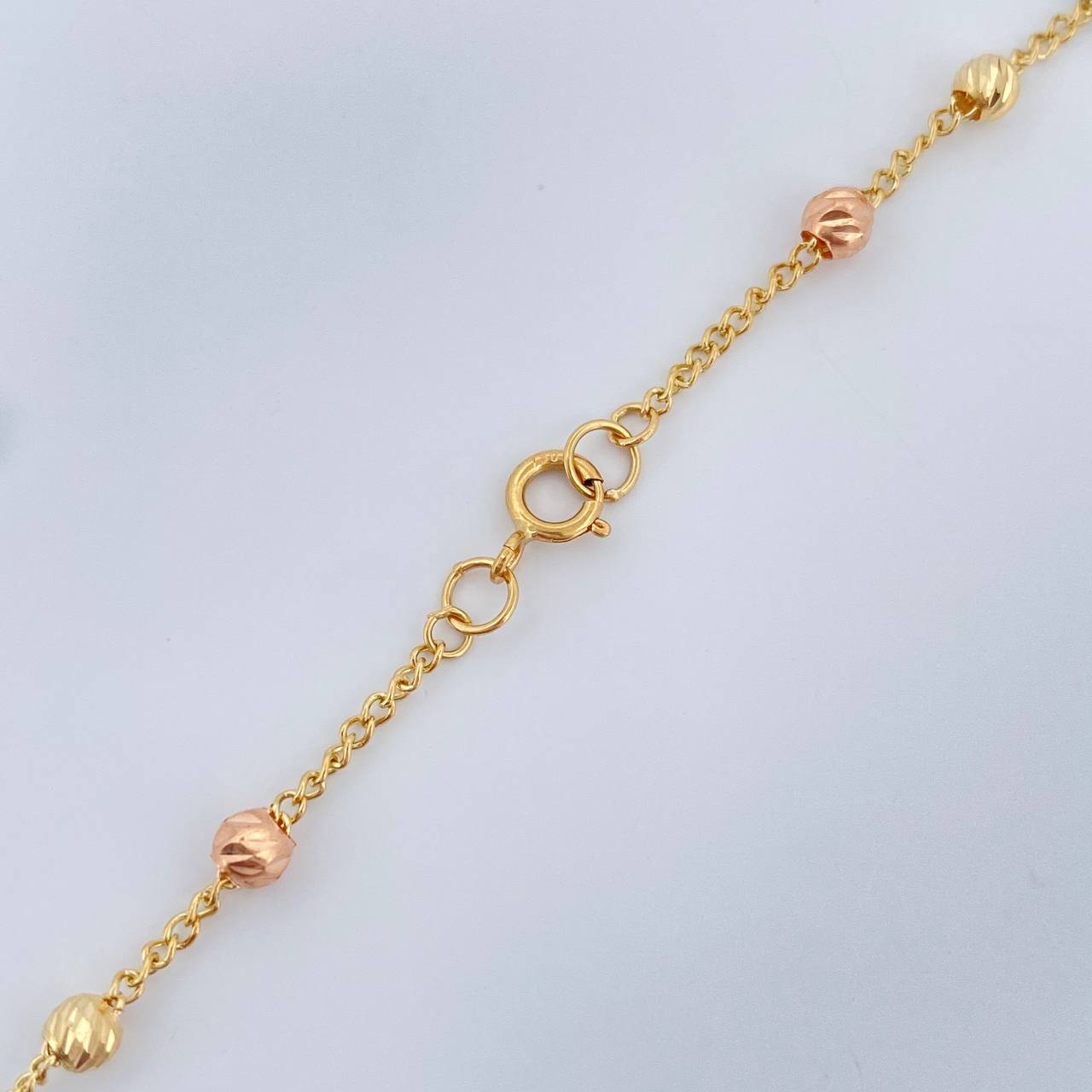 Cadena Tipo Denario 4.85gr / 17 in / Tres Oros 18K &