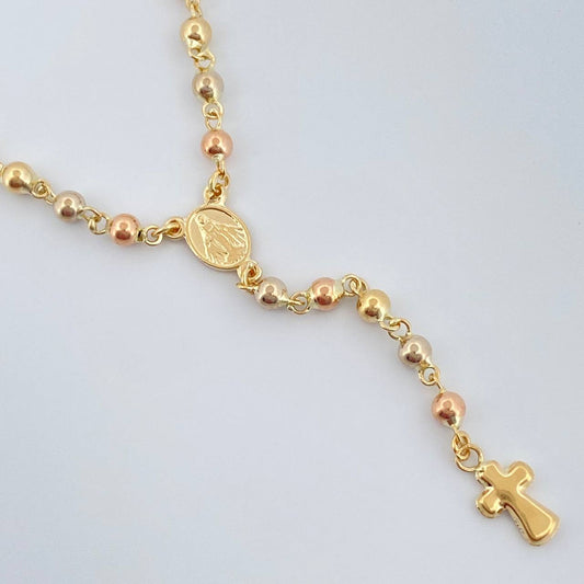 Rosario Virgen Milagrosa 7.2gr / 17 1/2 in / Oro Amarillo 18K &