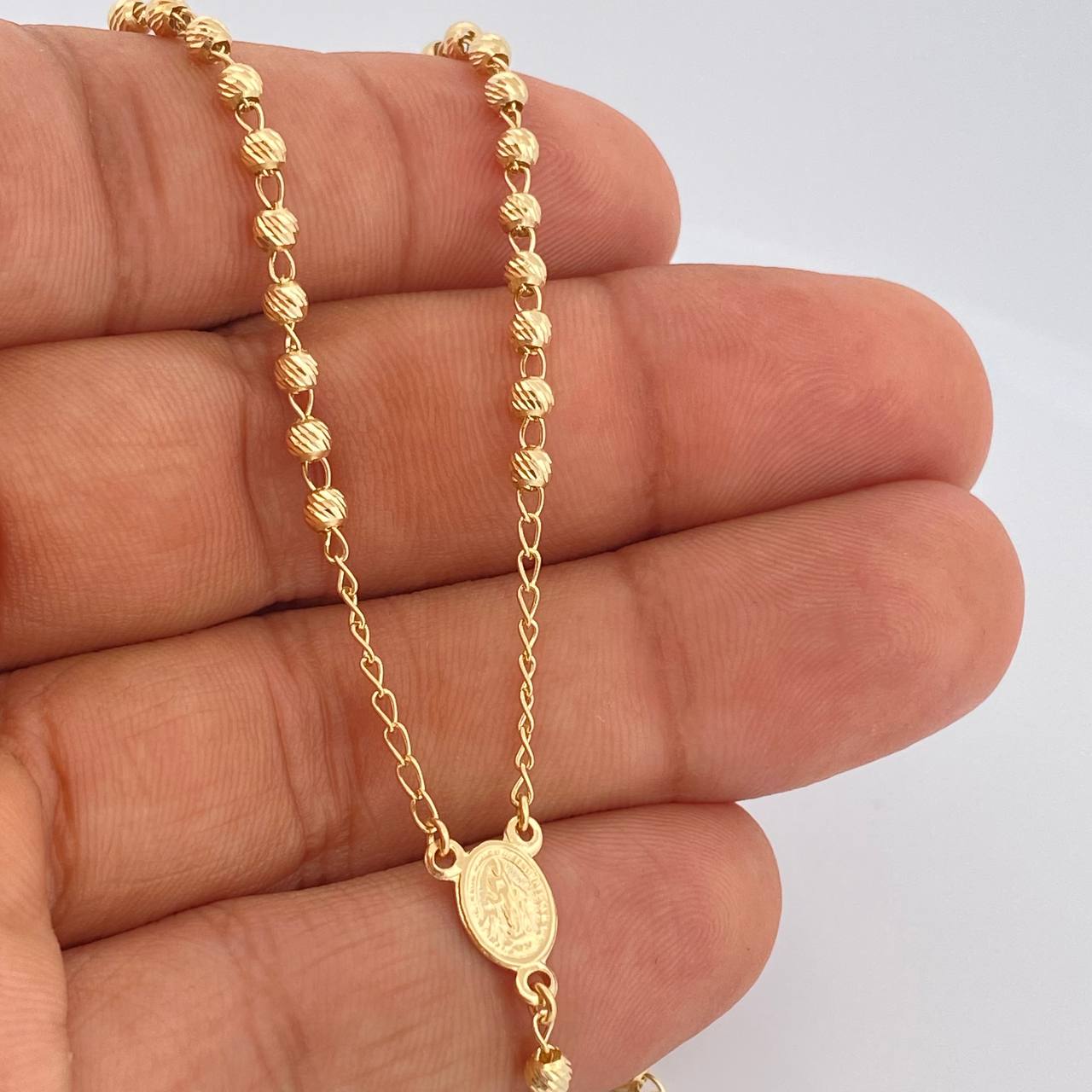 Rosario Virgen Milagrosa 6.35gr / 20 in / Oro Amarillo 18K &